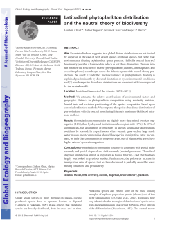 Latitudinal phytoplankton distribution and the
