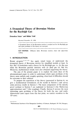 A dynamical theory of Brownian motion for the Rayleigh gas