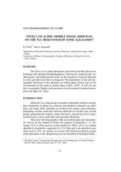 Influence of some acids &ndash;additives to the mobile phase on the