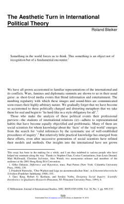 The Aesthetic Turn in International Political Theory