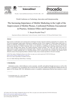 The Increasing Importance of Mobile Marketing in the Light of the