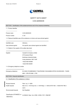 safety data sheet c/35 adhesive
