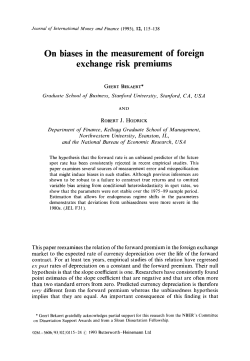 On biases in the measurement of foreign exchange risk premiums