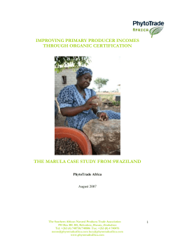 The Marula Case Study from Swaziland