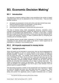 Appendix B3 Economic Decision-making