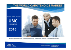the world carotenoids market