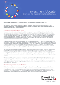 Investment Update - Prescott Securities