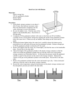 Ideal Gas Lab with Butane