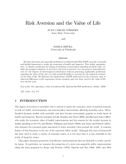 Risk Aversion and the Value of Life
