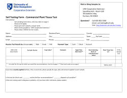 Commercial Plant Tissue Test