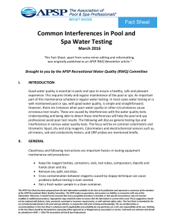 Common Interferences in Pool and Spa Water Testing