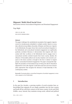 Migrants` Multi-Sited Social Lives