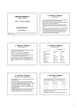3. Boolean Algebra 3. Boolean Algebra 3. Boolean Algebra 3