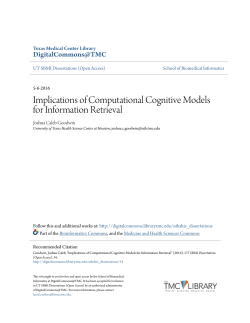 Implications of Computational Cognitive Models for Information