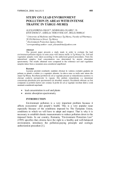 STUDY ON LEAD ENVIRONMENT POLLUTION IN AREAS WITH