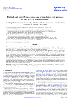 Optical and near-IR spectroscopy of candidate red galaxies in two z