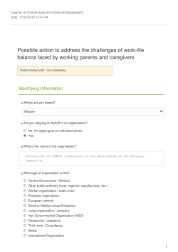 Possible action to address the challenges of work-life