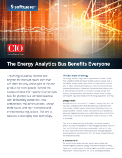 The Energy Analytics Bus Benefits Everyone