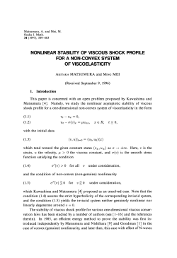 nonlinear stability of viscous shock profile for a non