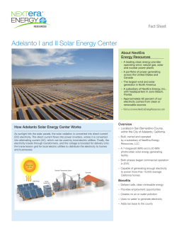 Adelanto I and II Solar Energy Center