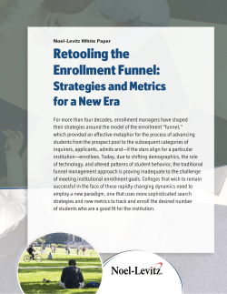 Retooling the Enrollment Funnel: Strategies and Metrics for a New Era