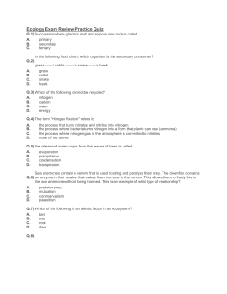 Ecology Exam Review Practice Quiz