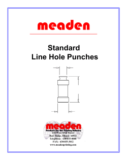 Standard Line Hole Punches - Meaden Precision Printing