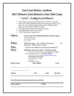 East Coast Hockey Academy 2017 Offensive Zone/Defensive Zone