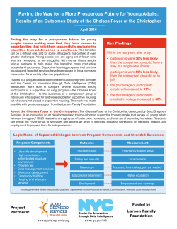 Paving the Way for a More Prosperous Future for Young Adults: