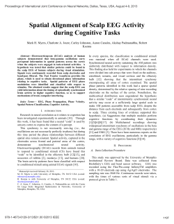 Spatial Alignment of Scalp EEG Activity during Cognitive Tasks