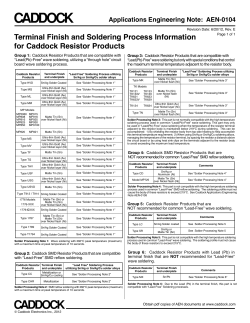 Terminal Finish and Soldering Process