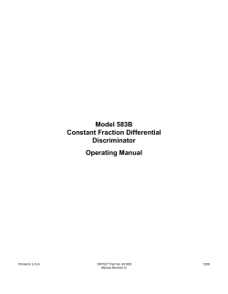 ORTEC Model 583B User Manual 931002 Rev. C