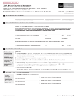 IRA Distribution Request