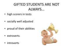 Characteristics of Gifted Students