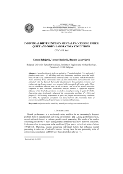 INDIVIDUAL DIFFERENCES IN MENTAL PROCESSING UNDER