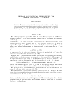 OPTIMAL ISOPERIMETRIC INEQUALITIES FOR CARTAN