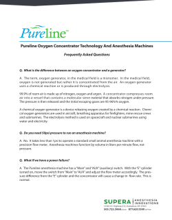 Pureline Oxygen Concentrator Technology And Anesthesia Machines
