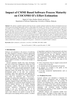 Impact of CMMI Based Software Process Maturity on COCOMO II`s