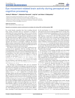 Eye movement-related brain activity during perceptual and cognitive