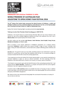 world premiere of australian film goldstone to open sydney film