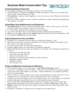 Business Water Conservation Tips