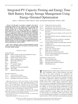 Integrated PV Capacity Firming and Energy Time Shift Battery