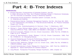 Part 4: B-Tree Indexes