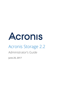 Acronis Storage 2.2