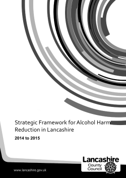 Strategic Framework for Alcohol Harm Reduction in Lancashire