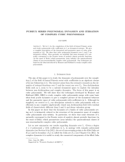 PUISEUX SERIES POLYNOMIAL DYNAMICS AND ITERATION OF