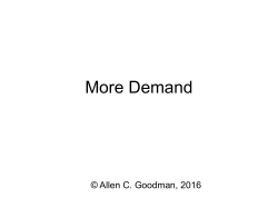 More Demand - Economics - Wayne State University