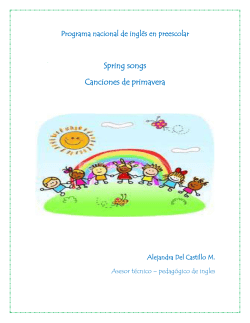 Programa nacional de ingl&eacute;s en preescolar Spring songs