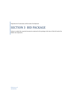 section 3 bid package
