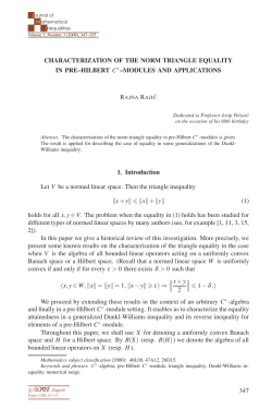 Characterization of the norm triangle equality in pre - Ele-Math
